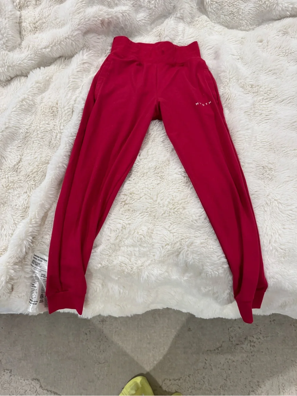 NVGTN Red Jogger Pants with White Drawstring-